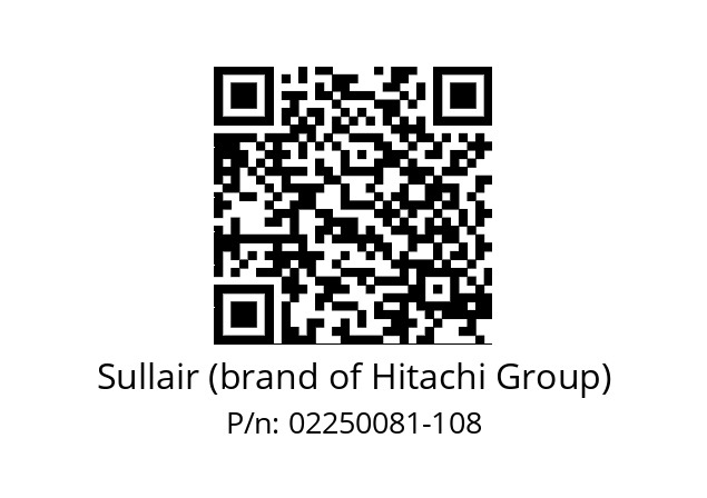   Sullair (brand of Hitachi Group) 02250081-108