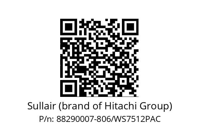   Sullair (brand of Hitachi Group) 88290007-806/WS7512PAC