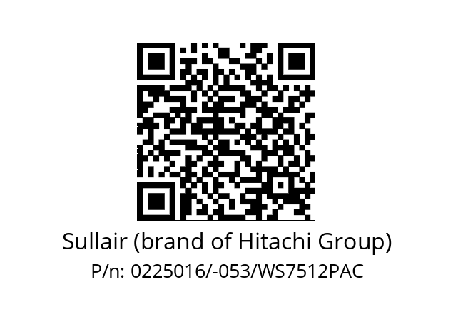   Sullair (brand of Hitachi Group) 0225016/-053/WS7512PAC