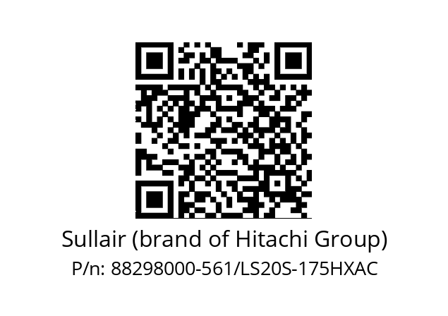   Sullair (brand of Hitachi Group) 88298000-561/LS20S-175HXAC