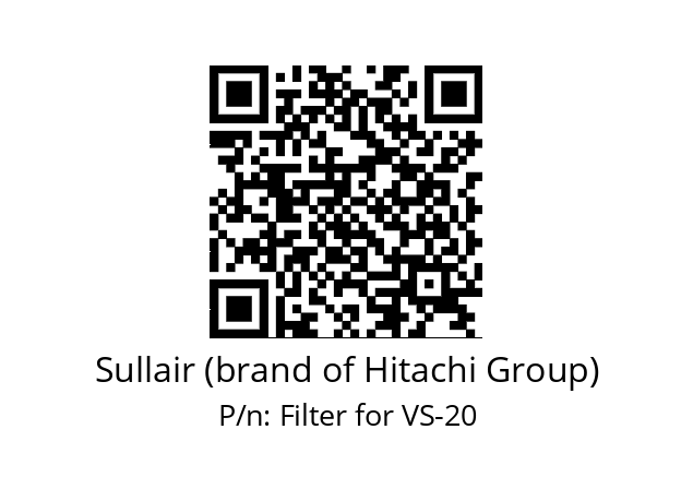   Sullair (brand of Hitachi Group) Filter for VS-20