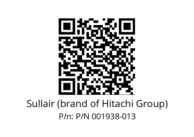   Sullair (brand of Hitachi Group) P/N 001938-013