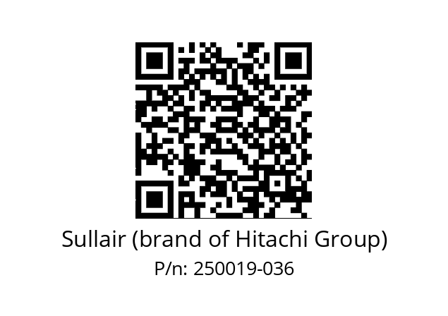   Sullair (brand of Hitachi Group) 250019-036