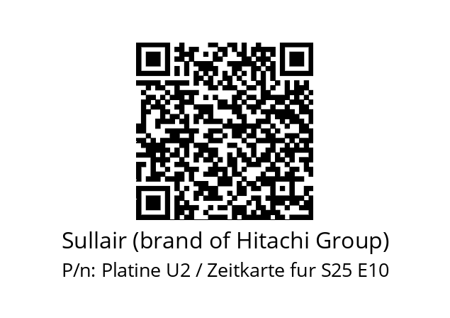   Sullair (brand of Hitachi Group) Platine U2 / Zeitkarte fur S25 E10