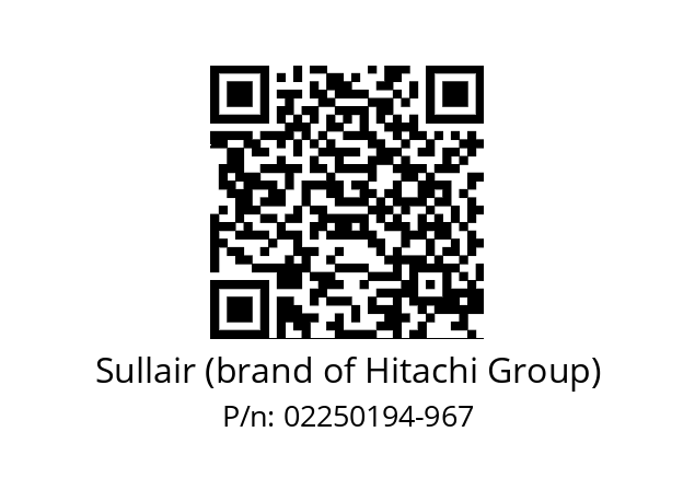   Sullair (brand of Hitachi Group) 02250194-967