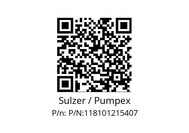   Sulzer / Pumpex P/N:118101215407