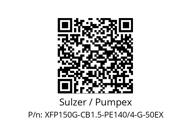   Sulzer / Pumpex XFP150G-CB1.5-PE140/4-G-50EX