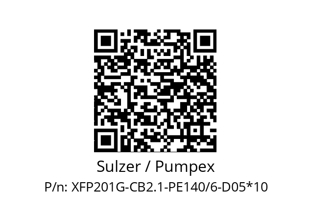   Sulzer / Pumpex XFP201G-CB2.1-PE140/6-D05*10