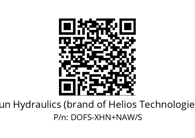   Sun Hydraulics (brand of Helios Technologies) DOFS-XHN+NAW/S