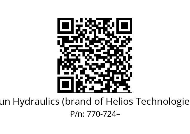   Sun Hydraulics (brand of Helios Technologies) 770-724=