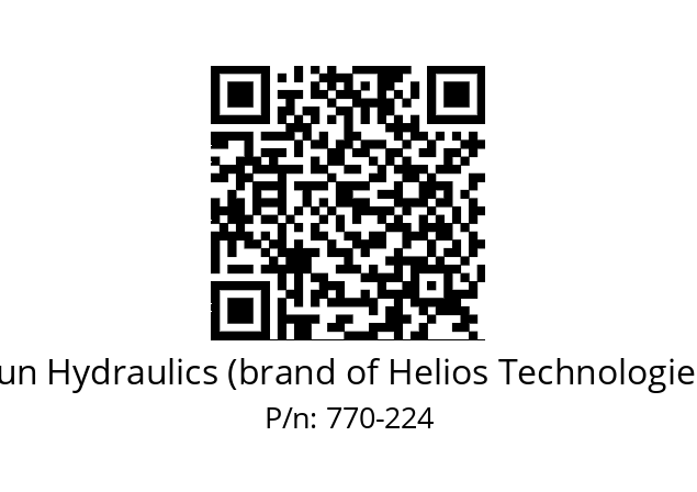   Sun Hydraulics (brand of Helios Technologies) 770-224