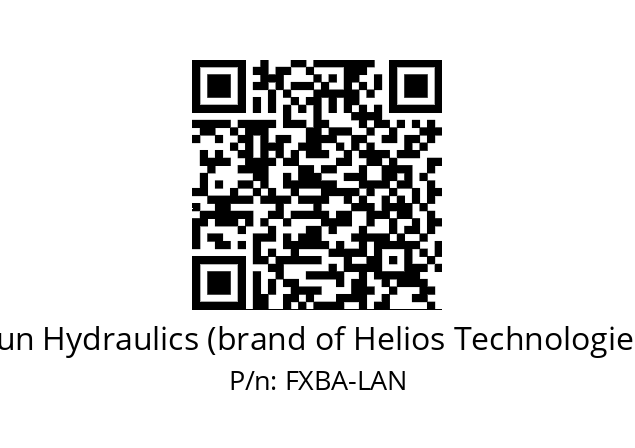   Sun Hydraulics (brand of Helios Technologies) FXBA-LAN