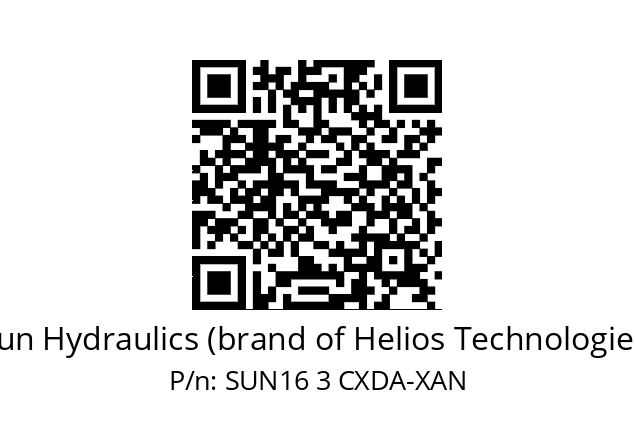   Sun Hydraulics (brand of Helios Technologies) SUN16 3 СХDA-XAN