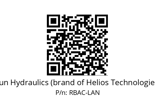   Sun Hydraulics (brand of Helios Technologies) RBAC-LAN