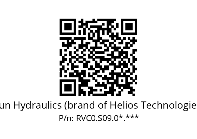   Sun Hydraulics (brand of Helios Technologies) RVC0.S09.0*.***