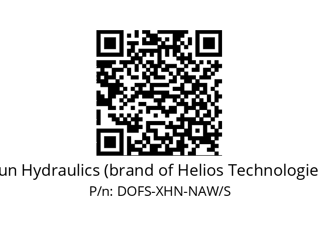   Sun Hydraulics (brand of Helios Technologies) DOFS-XHN-NAW/S