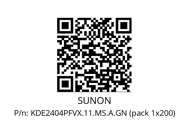   SUNON KDE2404PFVX.11.MS.A.GN (pack 1x200)