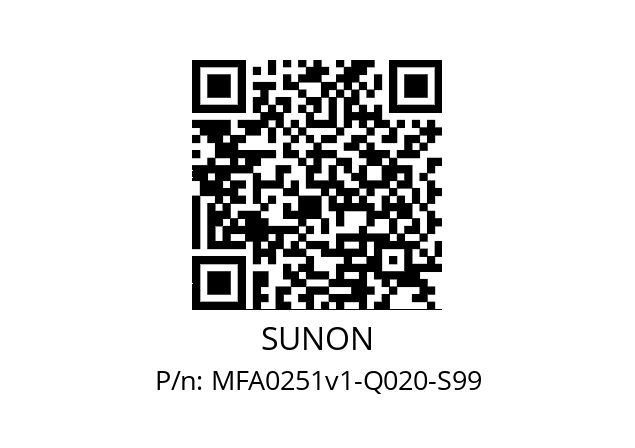   SUNON MFA0251v1-Q020-S99