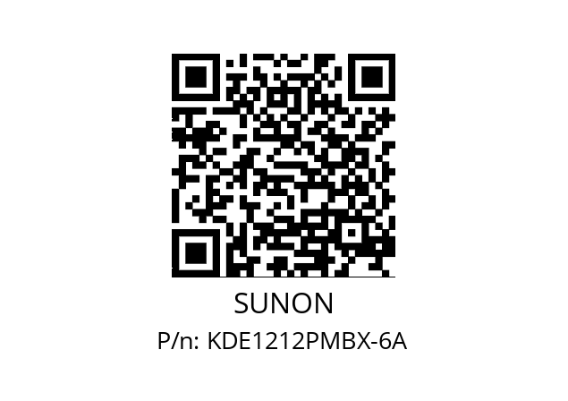   SUNON KDE1212PMBX-6A 