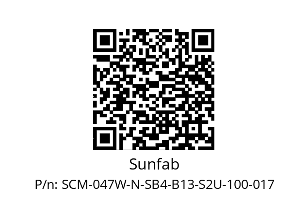   Sunfab SCM-047W-N-SB4-B13-S2U-100-017