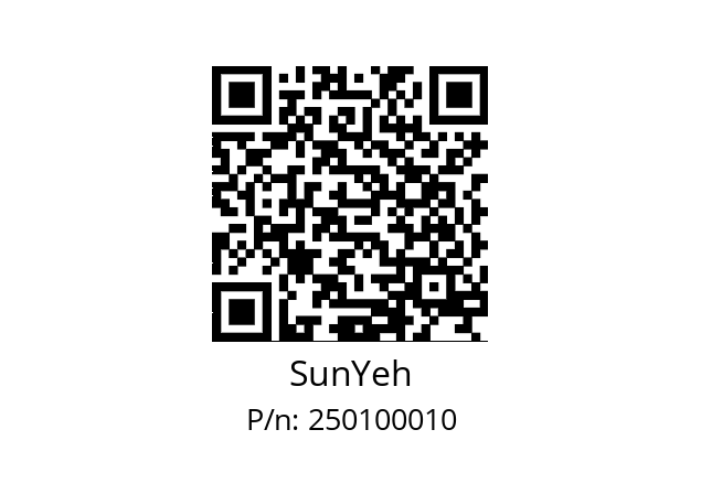   SunYeh 250100010