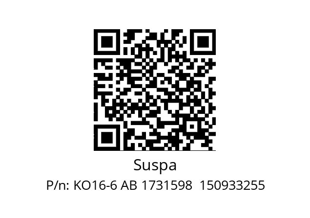   Suspa KO16-6 AB 1731598  150933255