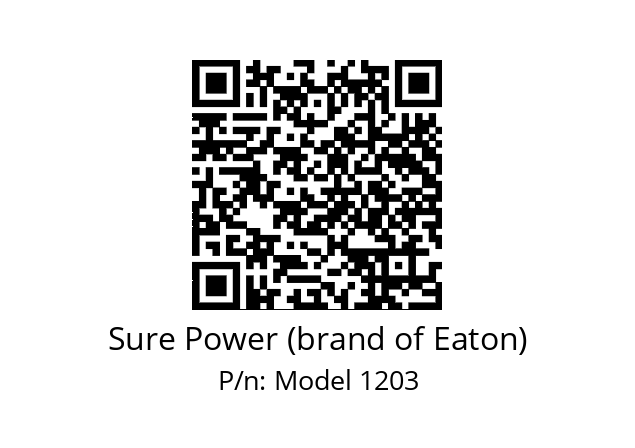   Sure Power (brand of Eaton) Model 1203