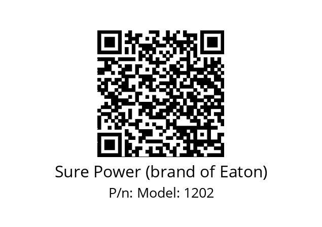   Sure Power (brand of Eaton) Model: 1202