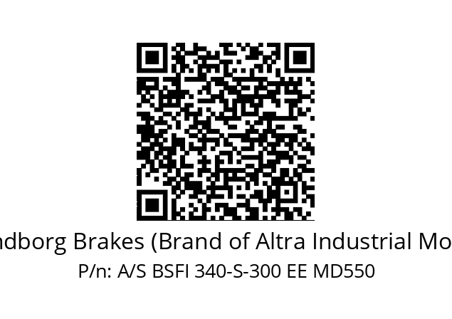   Svendborg Brakes (Brand of Altra Industrial Motion) A/S BSFI 340-S-300 EE MD550