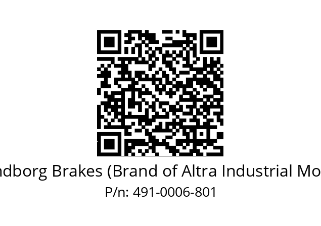   Svendborg Brakes (Brand of Altra Industrial Motion) 491-0006-801