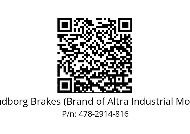   Svendborg Brakes (Brand of Altra Industrial Motion) 478-2914-816