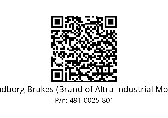   Svendborg Brakes (Brand of Altra Industrial Motion) 491-0025-801