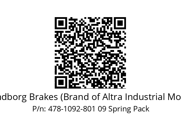   Svendborg Brakes (Brand of Altra Industrial Motion) 478-1092-801 09 Spring Pack