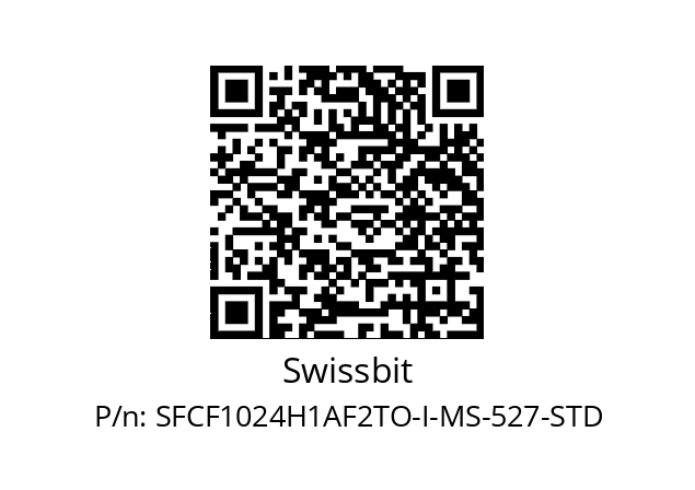   Swissbit SFCF1024H1AF2TO-I-MS-527-STD