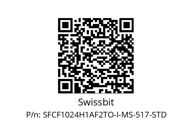   Swissbit SFCF1024H1AF2TO-I-MS-517-STD