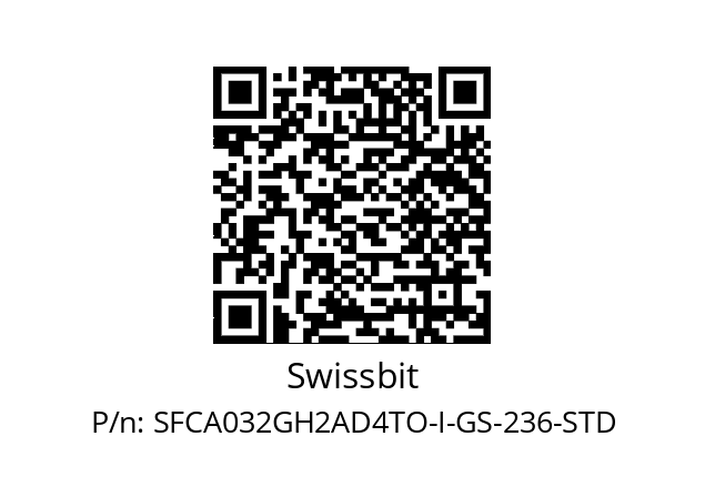   Swissbit SFCA032GH2AD4TO-I-GS-236-STD