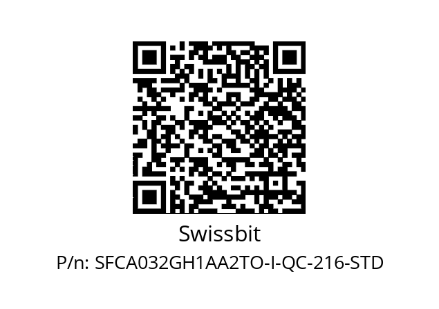   Swissbit SFCA032GH1AA2TO-I-QC-216-STD