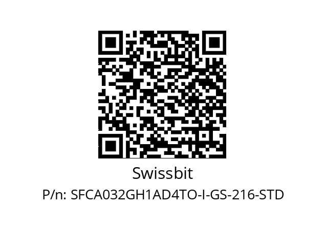   Swissbit SFCA032GH1AD4TO-I-GS-216-STD