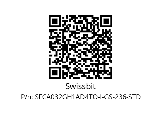   Swissbit SFCA032GH1AD4TO-I-GS-236-STD