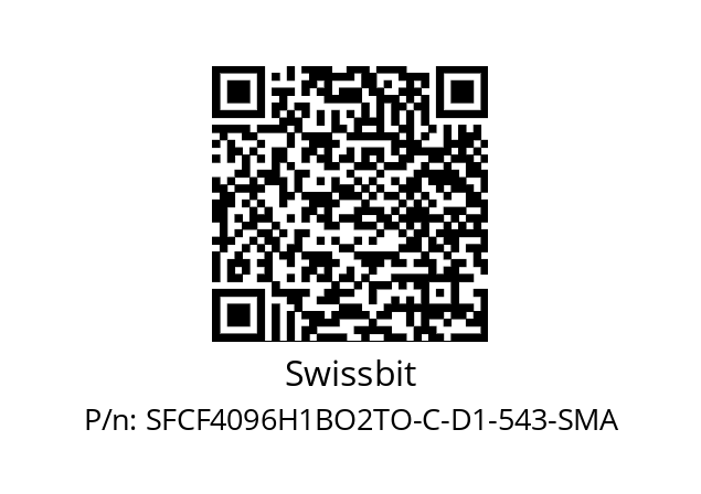   Swissbit SFCF4096H1BO2TO-C-D1-543-SMA