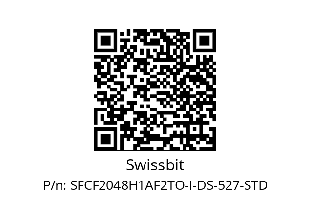   Swissbit SFCF2048H1AF2TO-I-DS-527-STD