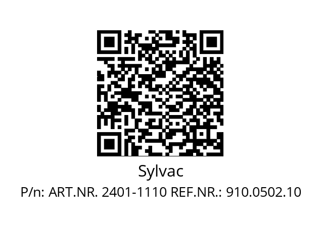   Sylvac ART.NR. 2401-1110 REF.NR.: 910.0502.10