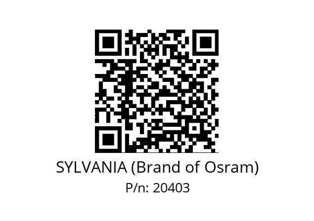   SYLVANIA (Brand of Osram) 20403