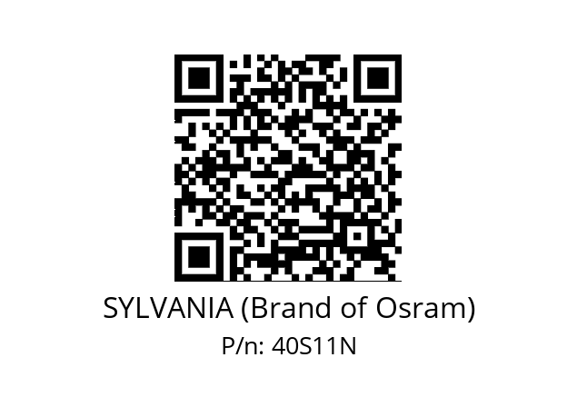   SYLVANIA (Brand of Osram) 40S11N