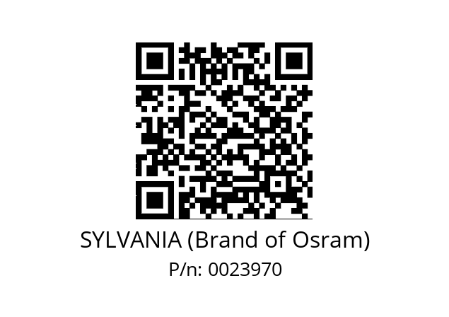   SYLVANIA (Brand of Osram) 0023970