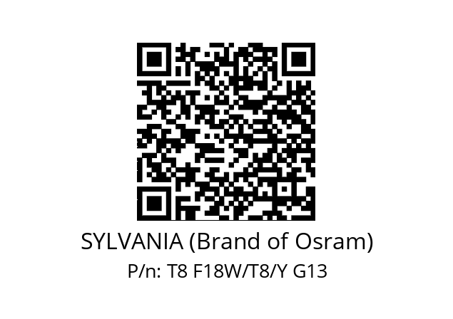   SYLVANIA (Brand of Osram) T8 F18W/T8/Y G13