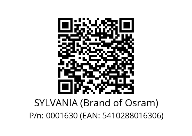   SYLVANIA (Brand of Osram) 0001630 (EAN: 5410288016306)