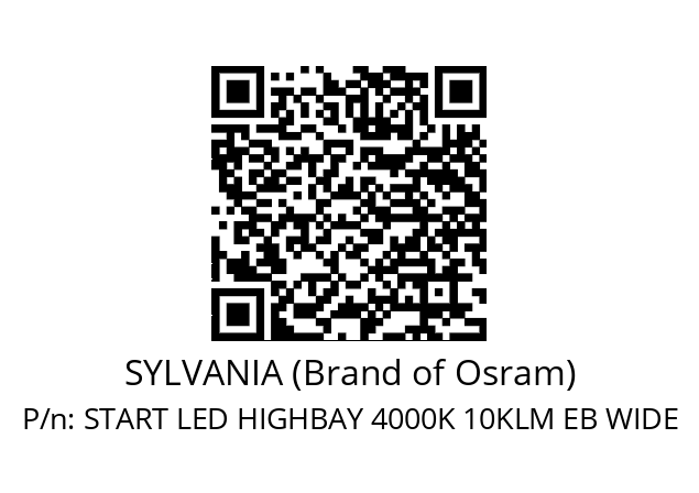   SYLVANIA (Brand of Osram) START LED HIGHBAY 4000K 10KLM EB WIDE