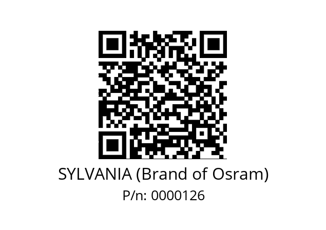   SYLVANIA (Brand of Osram) 0000126