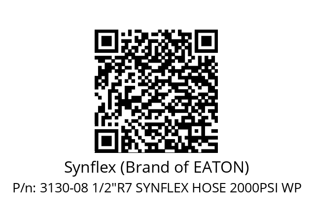   Synflex (Brand of EATON) 3130-08 1/2"R7 SYNFLEX HOSE 2000PSI WP